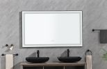 (ONLY FOR PICKUP) 84in. W x 48 in. H Super Bright Led Bathroom Mirror with Lights;  Metal Frame Mirror Wall Mounted Lighted Vanity Mirrors for Wall;