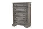 Grace Traditional Style 5-Drawer Chest Made with wood in Rustic Gray