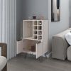 Bar Cabinet Gassville: Sleek Wine Glass Rack, Bottle Storage & Glass Door Cabinet