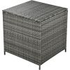 Outdoor 6-Piece All Weather PE Rattan Sofa Set, Garden Patio Wicker Sectional Furniture Set with Adjustable Seat, Storage Box