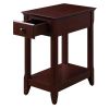 Espresso Accent Table with Bottom Shelf