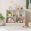 5-Cube Wooden Kids Toy Storage Organizer with Anti-Tipping Kits